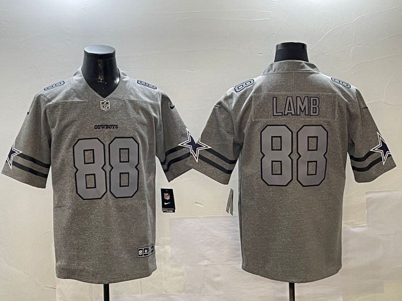 Men Dallas Cowboys #88 Lamb Grey Throwback 2024 Nike Limited NFL Jersey style 0115->dallas cowboys->NFL Jersey
